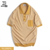 Áo POLO nam ngắn tay dệt kim DATAMAN, có túi ngực, bo tay bo gấu, vải MONGTOGHI mềm mịn, không bai xù - PLL23-02
