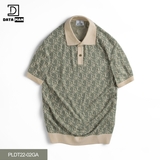 Áo POLO nam DATAMAN dệt kim, họa tiết MONOGRAM trẻ trung, chất liệu Mongtoghi mềm, nhẹ - POLODT22-02