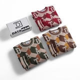 Áo len Sweater Unisex cổ tròn dài tay cube Monogram - DT22-32