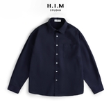 Áo Sơ Mi - Relaxed fit KAKI DRAFT SHIRT - H.I.M STUDIO