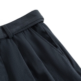 Belted Corduroy TWO TUCK WIDE CHINO PANTS - H.I.M STUDIO