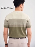 Áo thun len dệt kim DATAMAN ngắn tay, kẻ ngang Gradient - LCT24-02