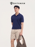 Áo Polo nam ngắn tay DATAMAN dệt kim, cổ chữ V, vải cotton chải kĩ mềm mịn, không bai xù - DT22-01