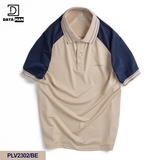 Áo Polo Nam DATAMAN cổ bẻ, ngắn tay, nách raglan phối màu, nam tính, trẻ trung - PLV2302