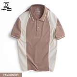Áo Polo Nam DATAMAN phối màu, tay ngắn, vải cá sấu CVC cao cấp, nam tính, trẻ trung, thanh lịch - PLV2306