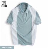 Áo Polo Nam DATAMAN phối màu, tay ngắn, vải cá sấu CVC cao cấp, nam tính, trẻ trung, thanh lịch - PLV2306