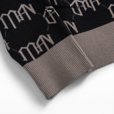 Áo POLO nam monogram cổ bẻ dài tay dệt kim DATAMAN chất liệu visco mềm mại - DT22-29