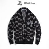 Áo CARDIGAN nam có túi, form rộng họa tiết monogram DATAMAN, chất liệu len lông cừu - DT22-23