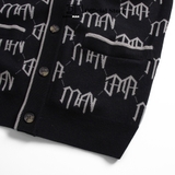 Áo Cardigan nam DATAMAN, len dệt Jacquard họa tiết Monogram DATA thời thượng, chất len dày dặn, siêu mềm mịn - DT22