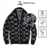 Áo Cardigan nam DATAMAN, len dệt Jacquard họa tiết Monogram DATA thời thượng, chất len dày dặn, siêu mềm mịn - DT22