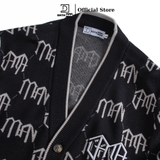 Áo CARDIGAN nam có túi, form rộng họa tiết monogram DATAMAN, chất liệu len lông cừu - DT22-23