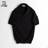 Áo Polo nam ngắn tay DATAMAN dệt kim, cổ chữ V, vải cotton chải kĩ mềm mịn, không bai xù - DT22-01