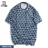 Áo thun Unisex cổ tròn tay ngắn họa tiết Cube Monogram dáng Overfit - TMN2314