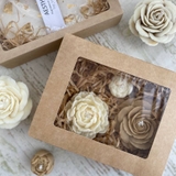 Nến tạo hình hoa mẫu đơn, hoa hồng