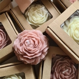 Nến tạo hình hoa mẫu đơn, hoa hồng