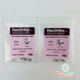 Mắc cài 1 ống răng 6, răng 7 - Khắc laze