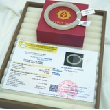 Vòng Tay Ngọc Xanh Lá Nếp Ngọc Afghanistan Thiết Kế Bản Đũa Tròn TATINA GEMS (Tặng Bộ Hộp Đựng Sang Trọng)