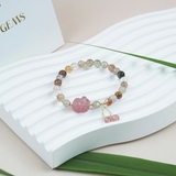Vòng Tay Chuỗi Hạt Đá Thạch Anh Mix Charm Cao Cấp Bộ Sưu Tập The Muse Collection TATINA GEMS (Tặng Bộ Hộp Đựng Sang Trọng)