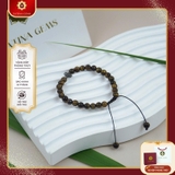 Vòng Tay Đá Tự Nhiên Mắt Hổ Vàng Mix Charm Thập Giá Đá Hematite Hộ Mệnh & Bình An TATINA GEMS. (Tặng Bộ Hộp Đựng Sang Trọng)