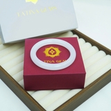 Vòng Tay Bạch Ngọc Trắng Tuyết Ngọc Đá Calcite Cao Cấp Kiểu Dáng Tròn Phong Thủy Bình An May Mắn TATINA GEMS (Tặng Bộ Hộp Đựng Sang Trọng)