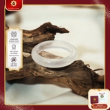 Vòng Kiềng Đá Canxedon Trắng Trong Tự Nhiên – Rock Crystal Nguyên Khối Mang Lại Năng Lượng Tinh Khiết TATINA GEMS (Tặng Bộ Hộp Đựng Sang Trọng)