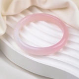 Vòng Tay Đá Chalcedony Tự Nhiên Hồng Băng Hoa Anh Đào Sakura – Vòng Đá Phong Thủy Thu Hút Nhân Duyên (Tặng Bộ Hộp Đựng Sang Trọng)