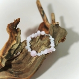 Vòng Tay Đá Thạch Anh Hồng Vụn MàI Bóng Tự Nhiên Mix Hạt Chuyển Vận Cao Cấp TATINA GEMS. (Tặng Bộ Hộp Đựng Sang Trọng)