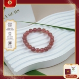 Vòng Tay Đá Thạch Anh Dâu Tây Strawberry Quartz 5A Tự Nhiên - Sắc Hồng Ngọt Ngào TATINA GEMS. (Tặng Bộ Hộp Đựng Sang Trọng)