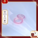 Nhẫn Đá Hồng Tím Lông Ngựa Tự Nhiên Nhẫn Phong Thủy May Mắn TATINA GEMS. (Tặng Bộ Hộp Đựng Sang Trọng)