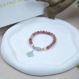 Vòng Tay Chuỗi Hạt Đá Thạch Anh Hồng Dâu Mix Charm Cao Cấp Bộ Sưu Tập Tài Lộc & Bình An TATINA GEMS (Tặng Bộ Hộp Đựng Sang Trọng)
