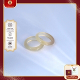 Nhẫn Đá Trắng Ánh Vàng Tự Nhiên Nhẫn Phong Thủy Bình An TATINA GEMS. (Tặng Bộ Hộp Đựng Sang Trọng)