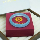 Vòng Mã Não Thiên Thanh Băng Chủng Chất Ngọc Trong Suốt Như Kính Sắc Xanh Mây Trời Thanh Khiết TATINA GEMS (Tặng Bộ Hộp Đựng Sang Trọng)