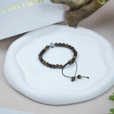 Vòng Tay Đá Tự Nhiên Mắt Hổ Vàng Mix Charm Thập Giá Đá Hematite Hộ Mệnh & Bình An TATINA GEMS. (Tặng Bộ Hộp Đựng Sang Trọng)