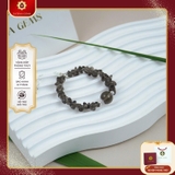 Vòng Tay Đá Obsidian Nâu Vụn MàI Bóng Tự Nhiên Mix Hạt Chuyển Vận Cao Cấp TATINA GEMS. (Tặng Bộ Hộp Đựng Sang Trọng)