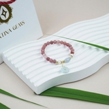 Vòng Tay Chuỗi Hạt Đá Thạch Anh Hồng Dâu Mix Charm Cao Cấp Bộ Sưu Tập Tài Lộc & Bình An TATINA GEMS (Tặng Bộ Hộp Đựng Sang Trọng)