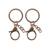 Móc khóa CC MK004-D đôi có dây Φ30mm vàng [4,50] (500)