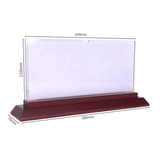 Bảng chức danh đế gỗ DG12 chân 2 cấp 280x70mm, thân trên 240x120mm