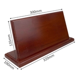 Bảng chức danh đế gỗ ghép DG06 320x100mm thân 300x135mm