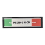 Bảng khung nhôm lùa M71 75x260mm, Biển tên phòng khay trượt thay đổi trạng thái