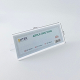Kệ mica chức vụ 2 mặt Enter A04 180x65mm nhỏ, Biển chức danh, Bảng tên để bàn (20)