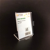 Kệ mica 1 mặt Enter F05-P 50x70mm A8 đứng, Kệ menu chữ L, Khung thông tin sản phẩm, Khung bảng giá, Kệ trưng bày để bàn (20)
