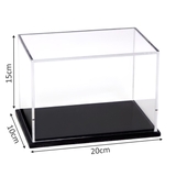 Hộp mica Enter BOX105 10x20x15cm mica dày 2mm, đế đen 5mmx2 chữ nhật nằm, Hộp trưng bày mô hình, Hộp mica trong chống bụi