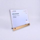 Kệ mica 1 mặt Enter E48-N 210x150mm liên kết bulon A5 ngang, Kệ menu nhà hàng, Standee mica để bàn, Bảng quét mã QR Code