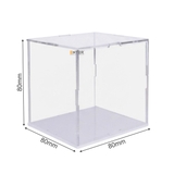 Hộp mica Enter BOX301 80x80x80mm dày 2mm đế 3mm, lắp ráp, Hộp trưng bày mô hình, Hộp mica trong chống bụi