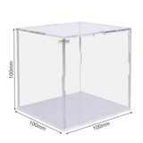 Hộp mica Enter BOX302 100x100x100mm dày 2mm đế 3mm, lắp ráp, Hộp trưng bày mô hình, Hộp mica trong chống bụi