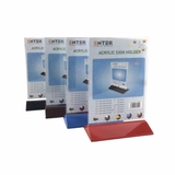 Kệ mica 2 mặt Enter E21 150x210mm đế màu A5 đứng, Kệ menu nhà hàng, Standee mica để bàn, Bảng quét mã QR Code (20)