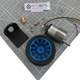Bộ động cơ giảm tốc JBG37-520 12V, Encoder, 320rpm, kèm gá đỡ và bánh xe v2 65mm