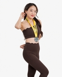 Set đồ tập yoga nữ sóng biển chéo vai Flow