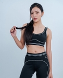 Áo bra thể thao nữ cổ U phối viền