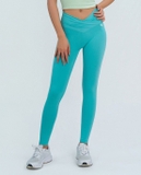 Quần leggings thể thao nữ cạp chéo lưng cao
